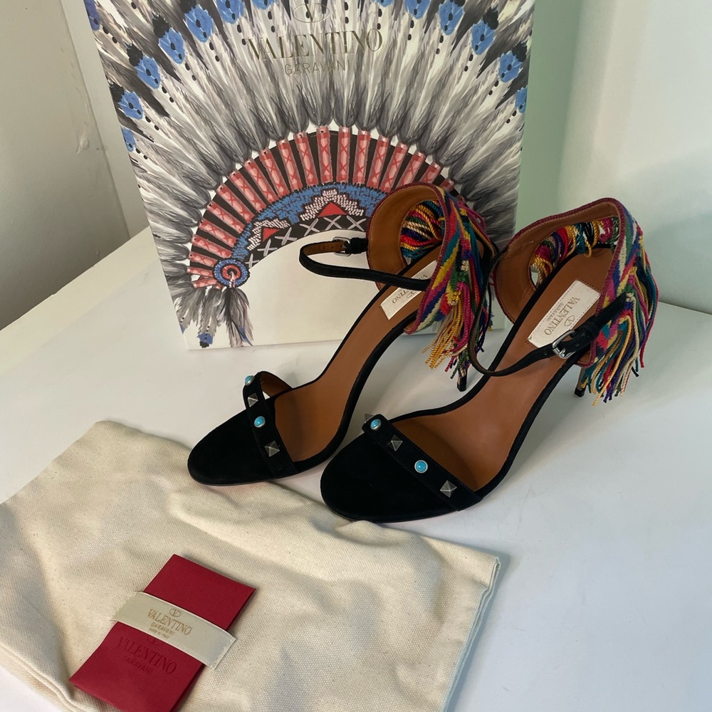 Valentino Rockstud Rolling Multicolor Fringe